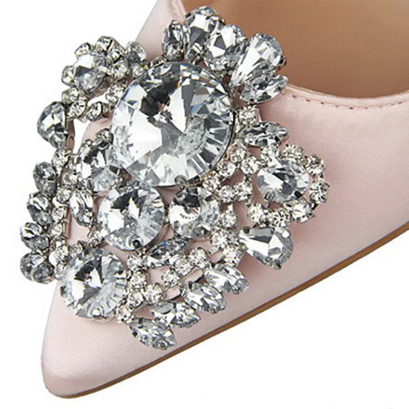 Shoes Rhinestone Women Pumps Stiletto Women Shoes Sexy High Heels Wedding Shoes Luxurious Women Heels Party Shoes Female