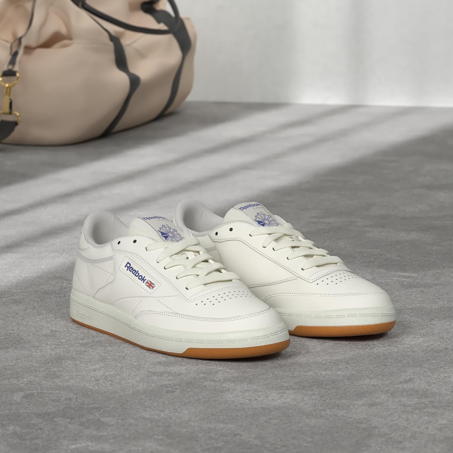 Mens Club C 85 Mens Tennis Shoes, Casual Fashion White Sneakers for Men