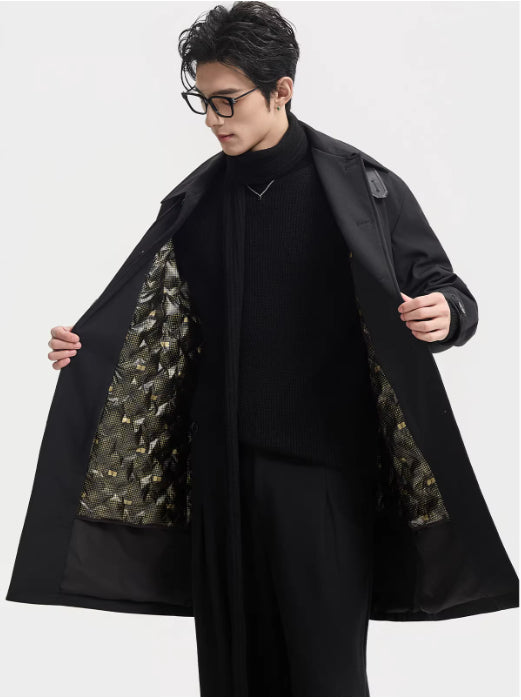 Men's Mid-Length Down Jacket For Winter